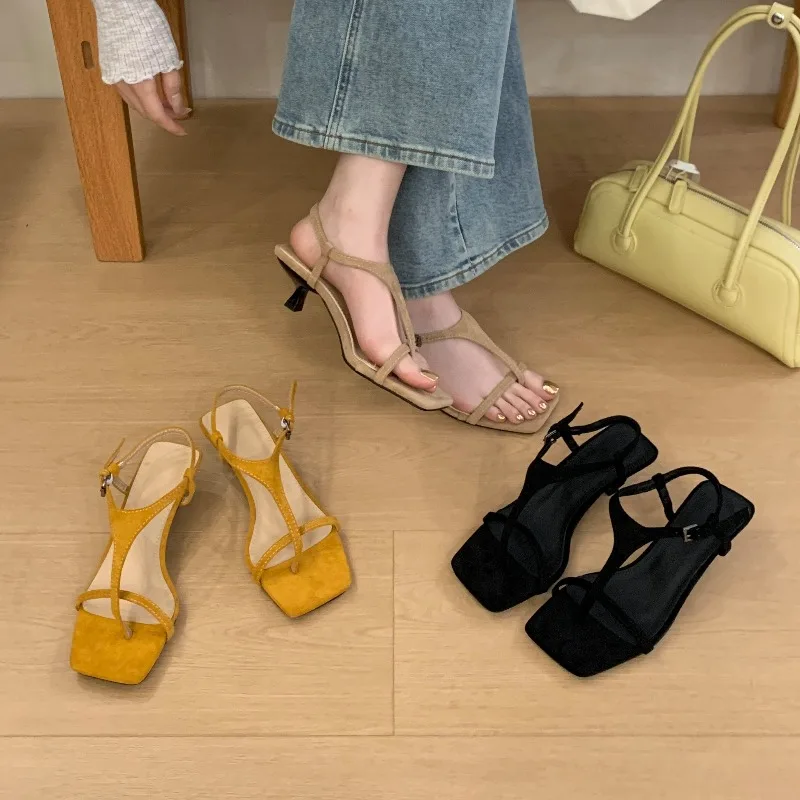 Sandal Strappy Heeled - Street Style Ankle Strap Gladiator Sandals