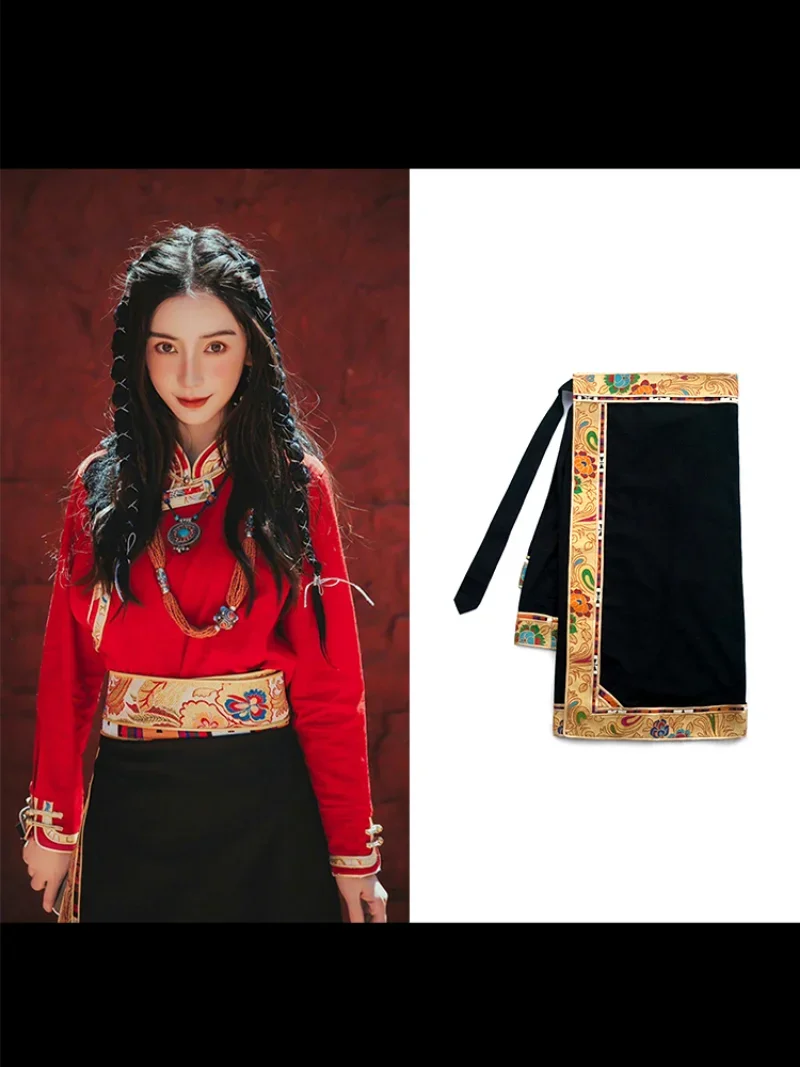 Linen Dress Wrap - Traditional Tibetan Dress Wrap Skirt Vintage