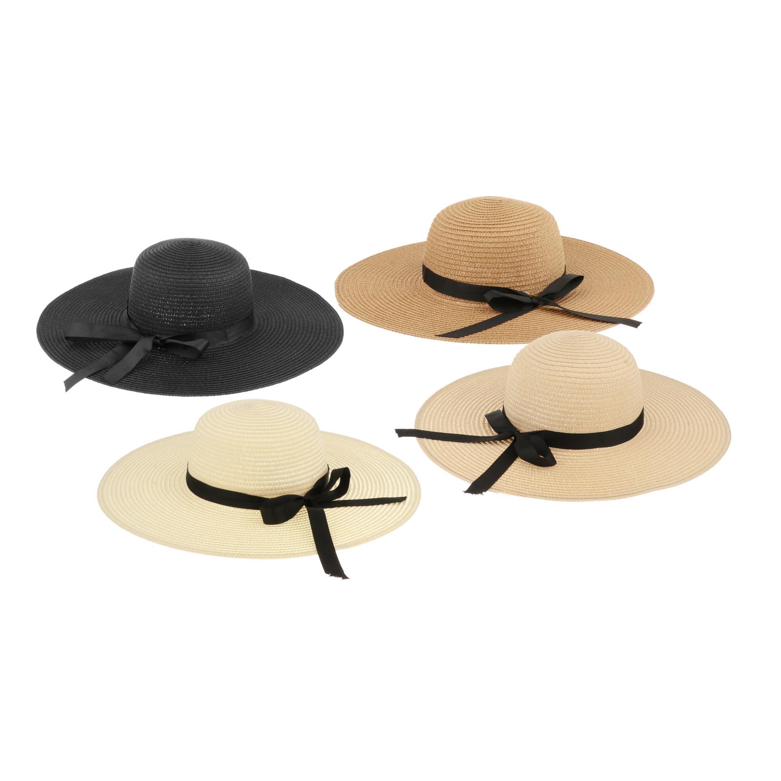 Hat Floppy Wide - Women Summer Straw Hat Visor Foldable