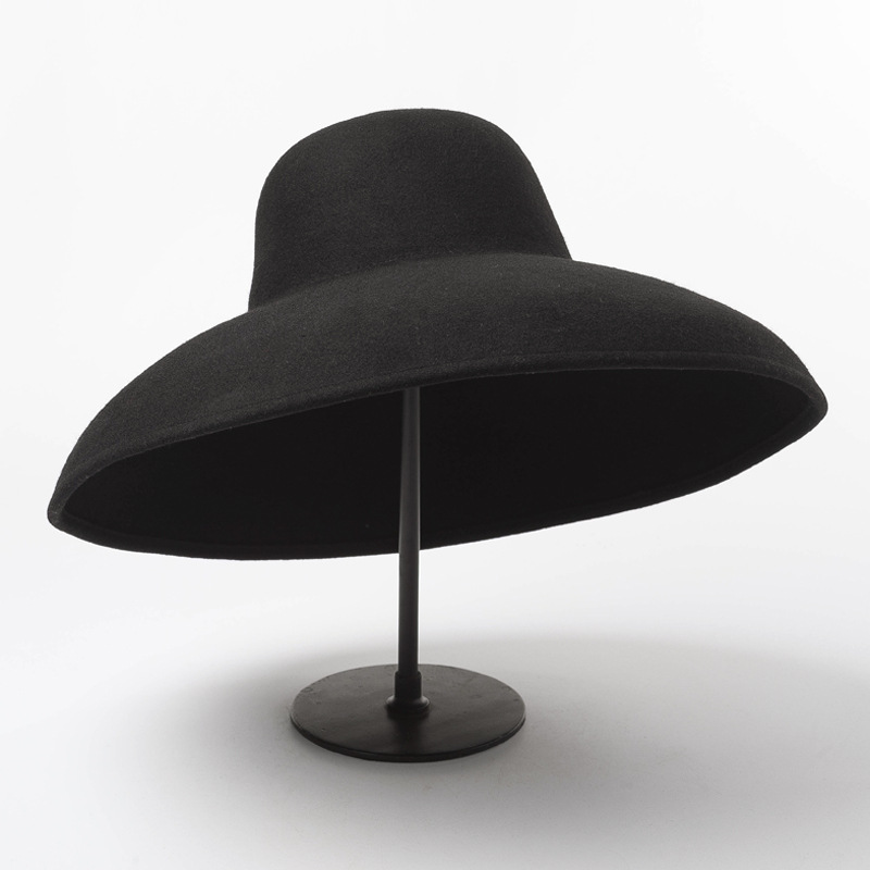 Classical Big Wide Brim Wool F - Hat Floppy Wide ulasan dan harga