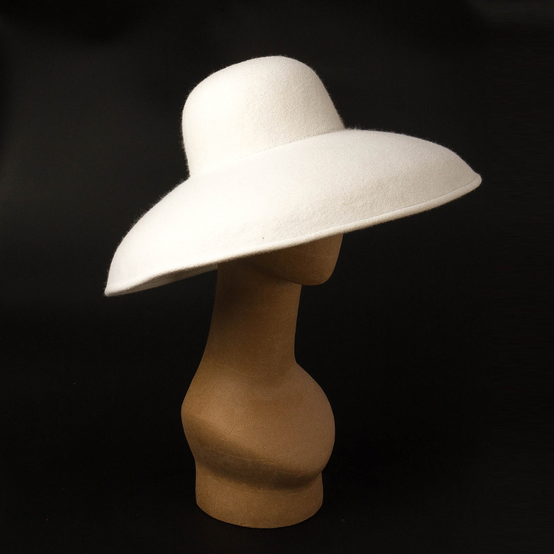 Classical Big Wide Brim Wool F - Hat Floppy Wide ulasan dan harga