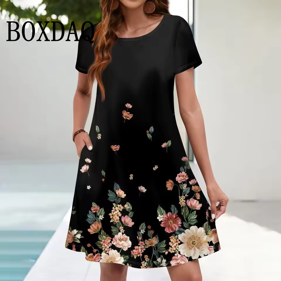 Women'S Casual Sundress Loose  - Romper Floral Print ulasan dan harga
