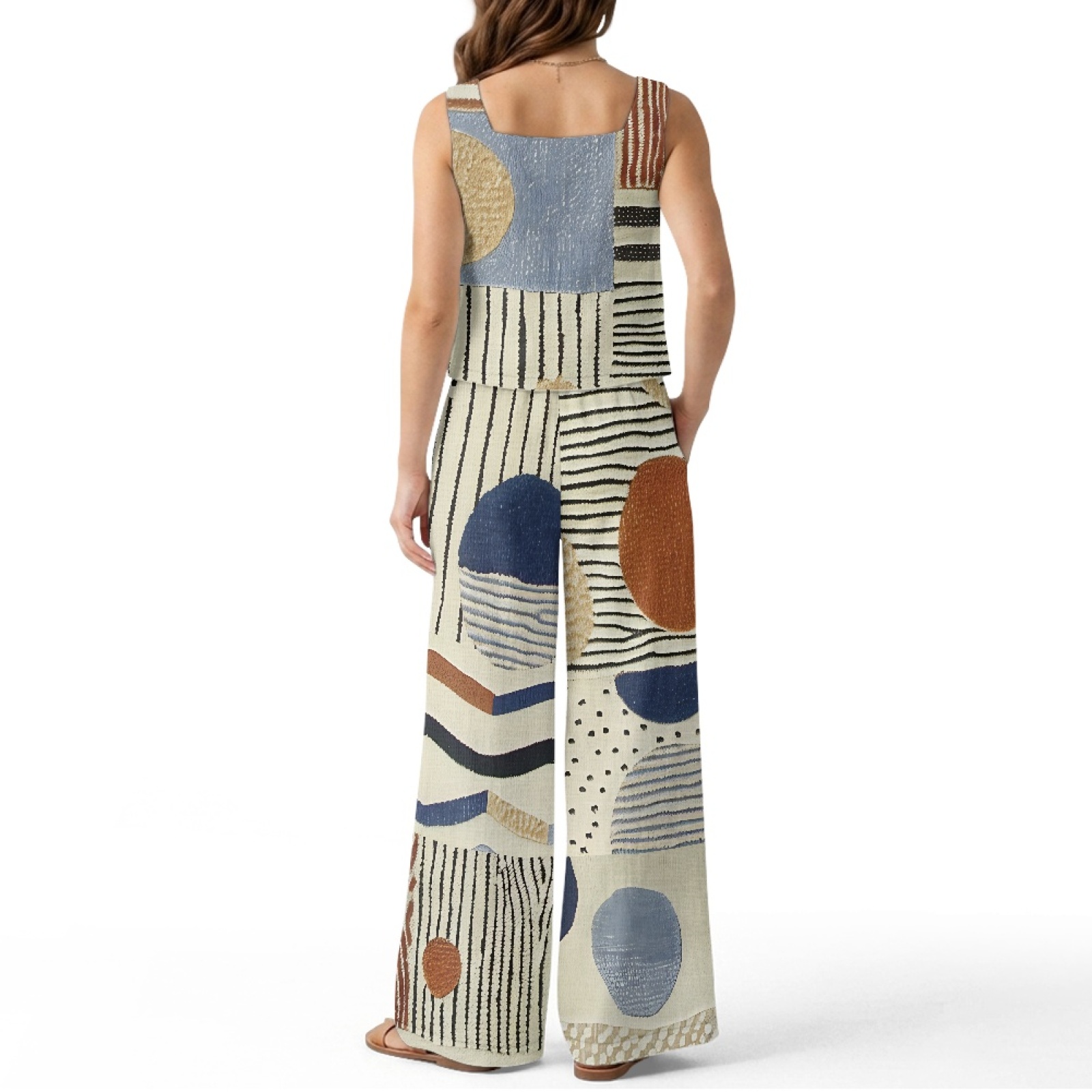INSTANTARTS Women’s Linen Vest - Linen Pant Wide ulasan dan harga