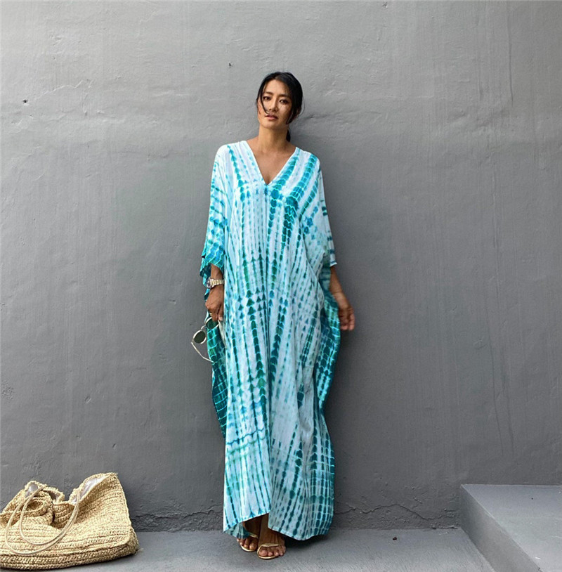 Plus Size Women Beachwear Long - Cover Up Kaftan ulasan dan harga