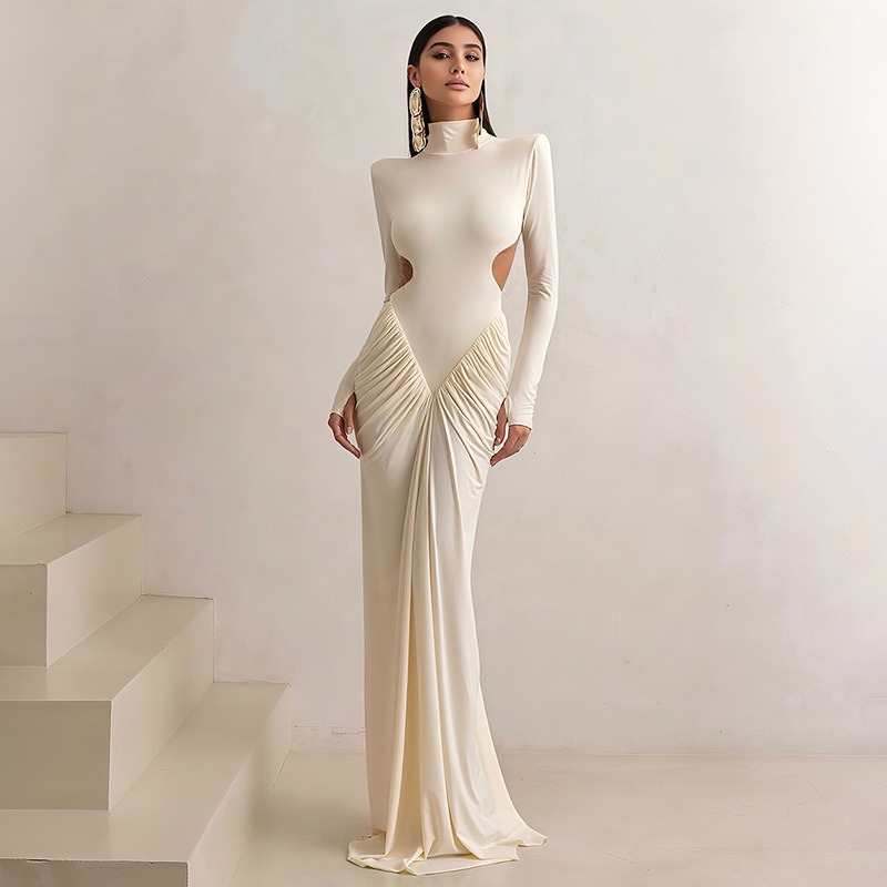 Women Backless Long Dress Turt - Maxi Dress Halter ulasan dan harga