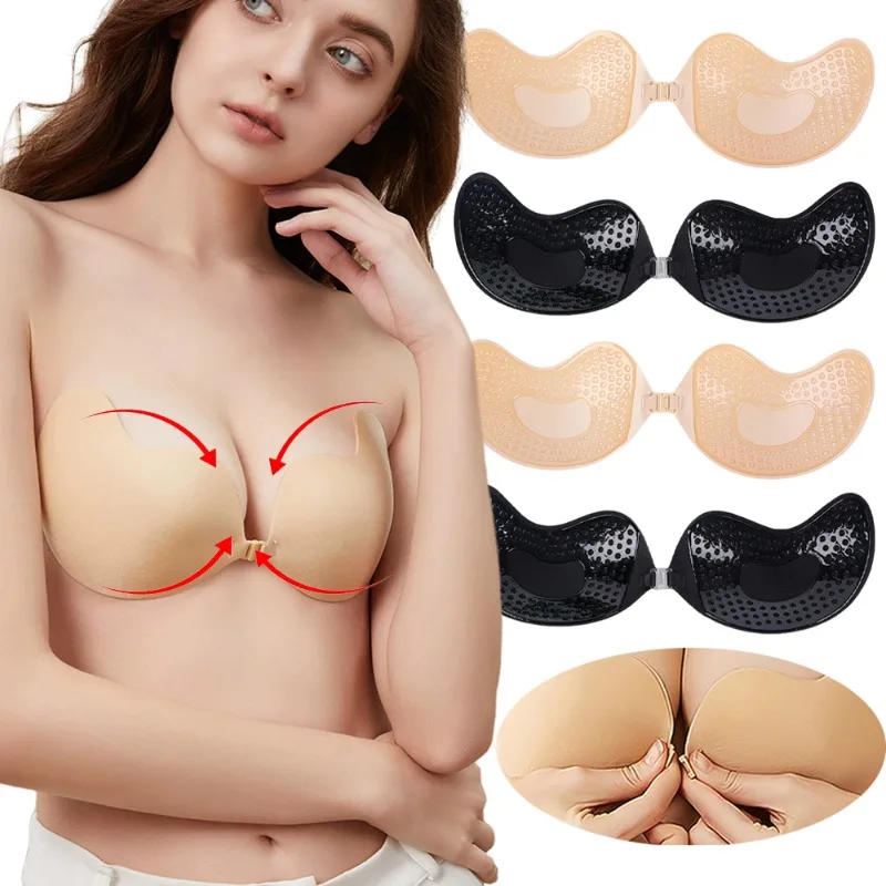 1/2Pc Invisible Push Up Bra Su - Bralette Triangle Set ulasan dan harga