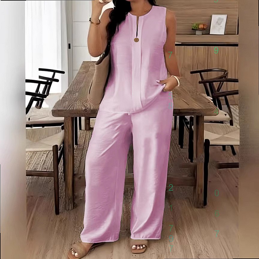Comfortable Loose Top Wide Leg - Linen Pant Wide ulasan dan harga
