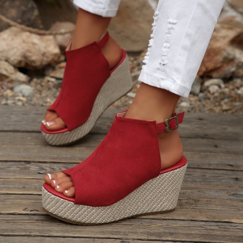 Women Sandals Summer Wedge Pla - Wedge Espadrille Women ulasan dan harga