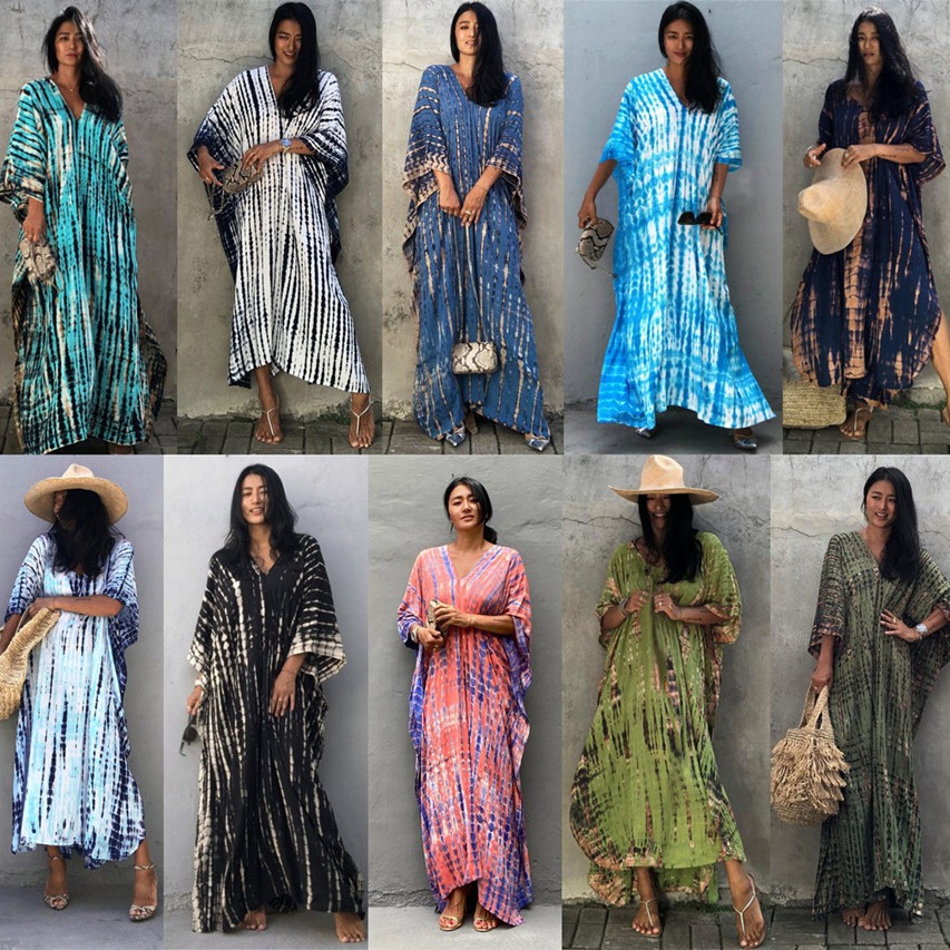 Plus Size Women Beachwear Long - Cover Up Kaftan ulasan dan harga