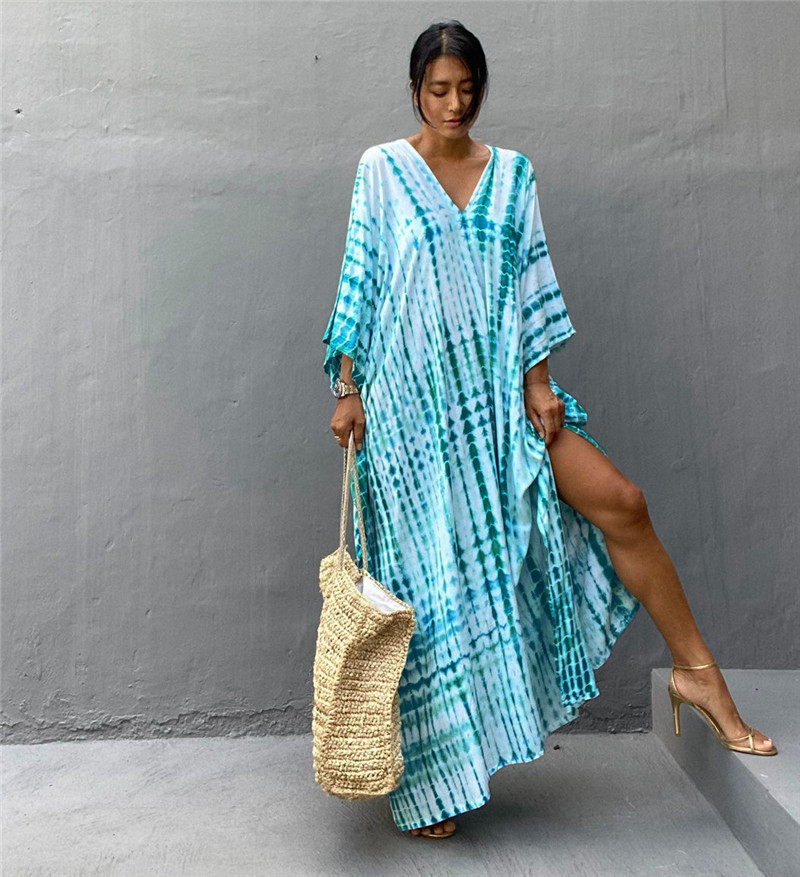 Plus Size Women Beachwear Long - Cover Up Kaftan ulasan dan harga