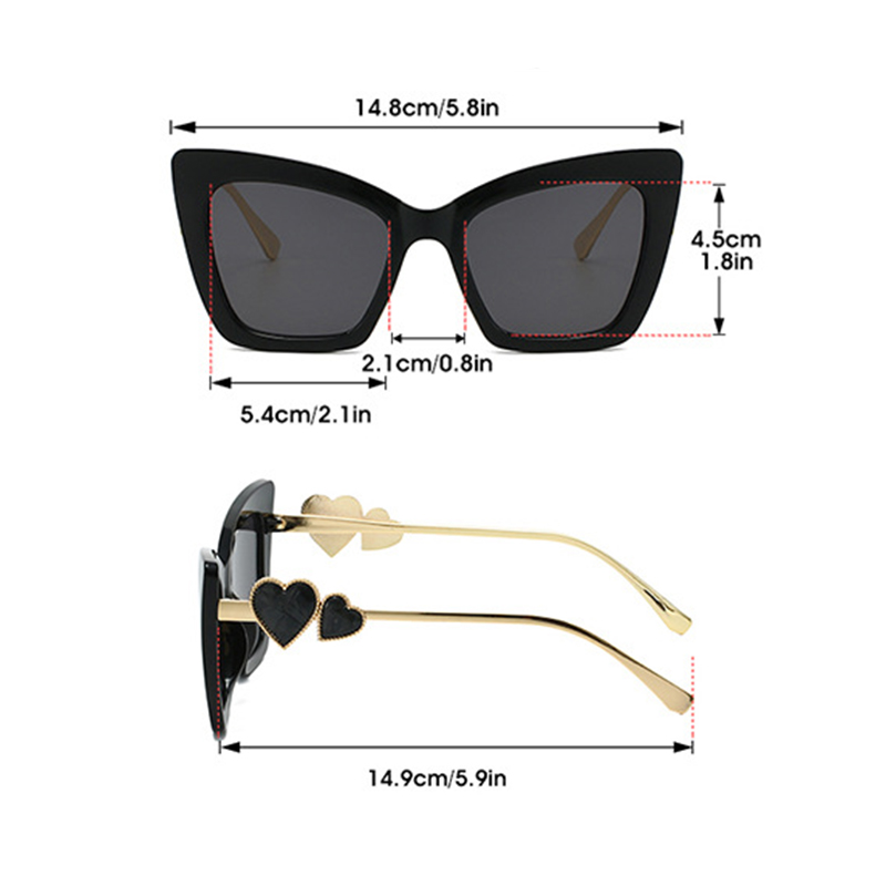 1pc large-frame cat-eye glasse - Sunglasses Cat Eye ulasan dan harga