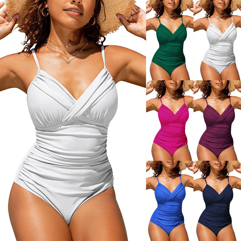 Woman Bikini Tankini Swimsuit  - Swimsuit Bikini Ruched ulasan dan harga