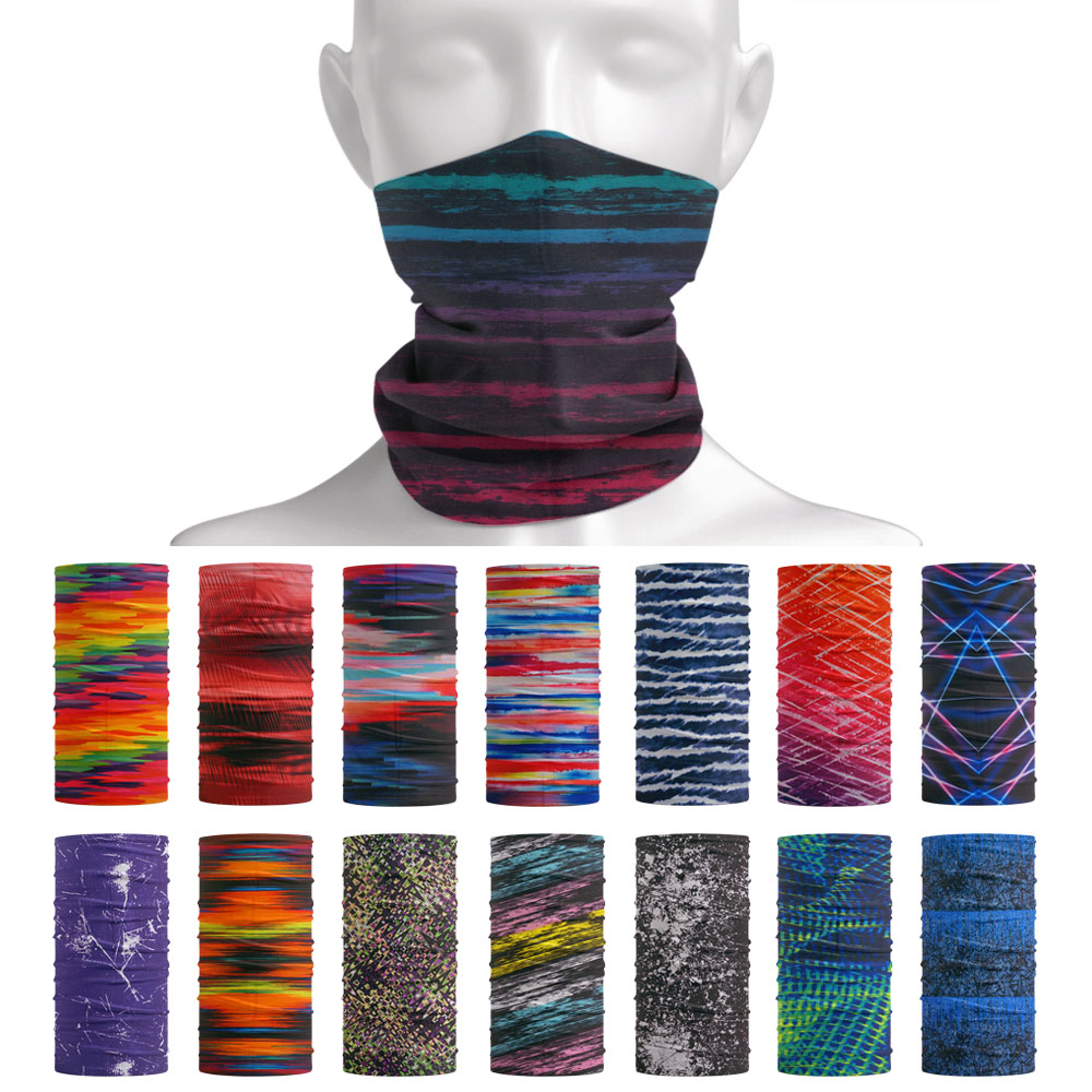 Tie-Dye Stripes Pattern Neckch - Headband Summer Knit ulasan dan harga