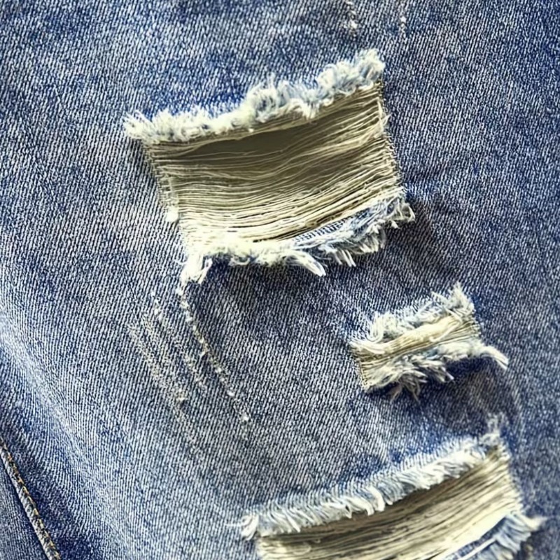 Men Korean Style Distressed De - Shorts Denim Frayed ulasan dan harga