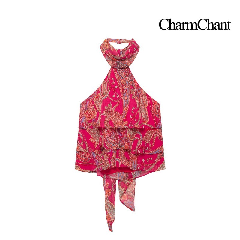 CHARMCHANT Women's Paisley Pri - Midi Skirt Floral ulasan dan harga