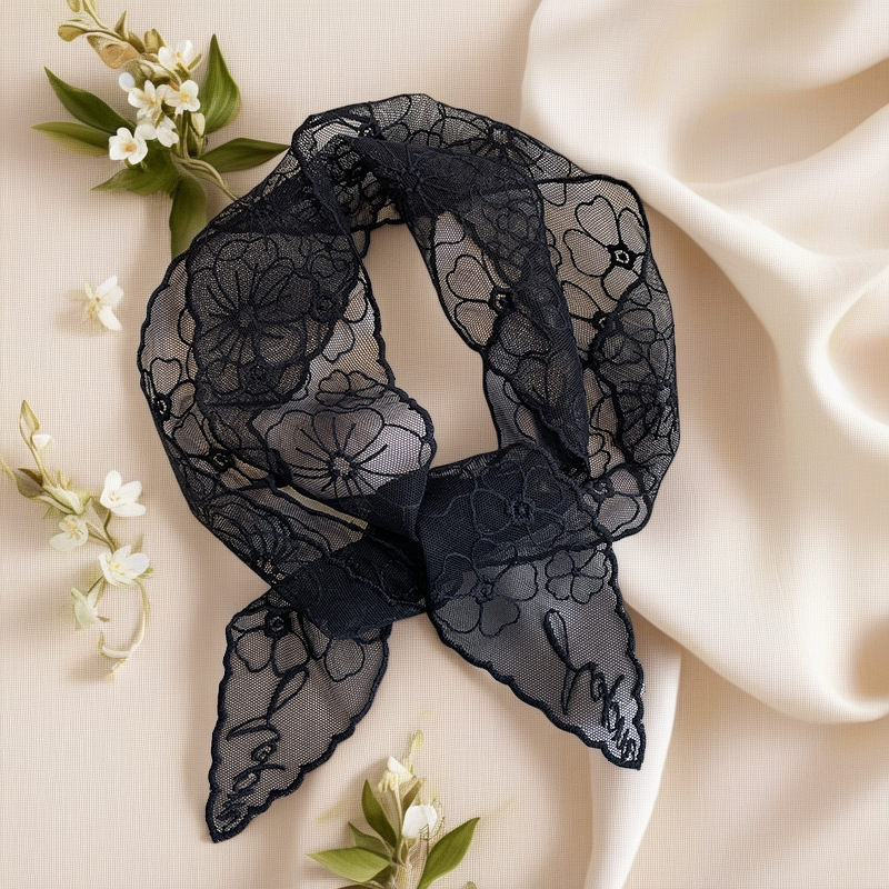 Lace French Silk Scarf Retro W - Headband Summer Knit ulasan dan harga