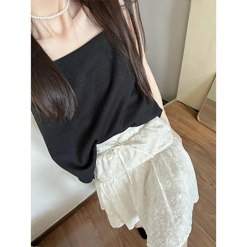Color Contrast Chic Girl 2pc S - Crop Top Crochet ulasan dan harga