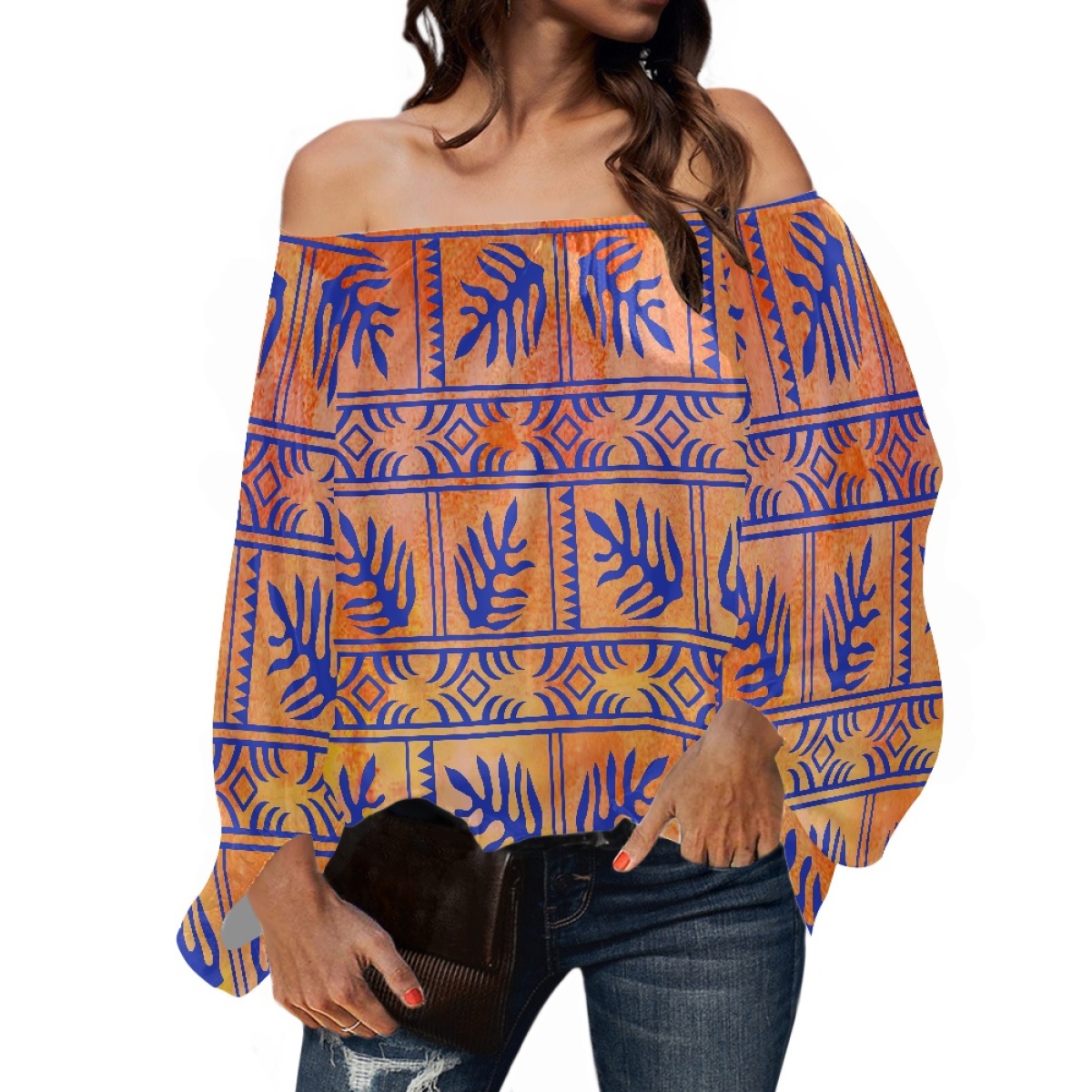 Polynesian Tribal Clothing Sam - Blouse Off Shoulder ulasan dan harga