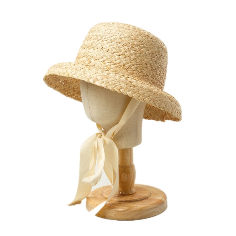 Handwoven Kids Straw  Cap Girl - Hat Floppy Wide ulasan dan harga