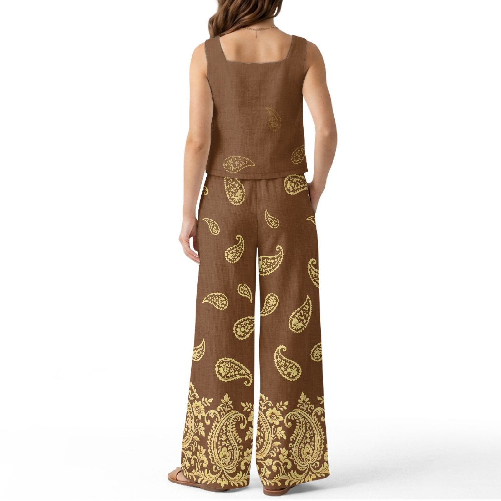 INSTANTARTS Women’s Linen Vest - Linen Pant Wide ulasan dan harga