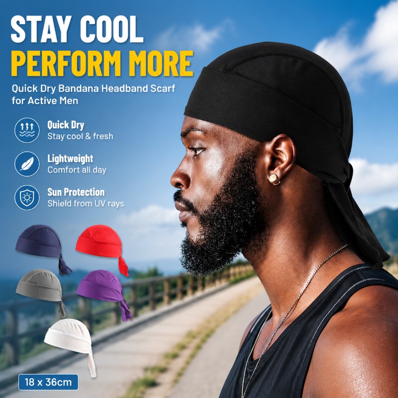 Quick Dry Polyester Bandana He - Headband Summer Knit ulasan dan harga
