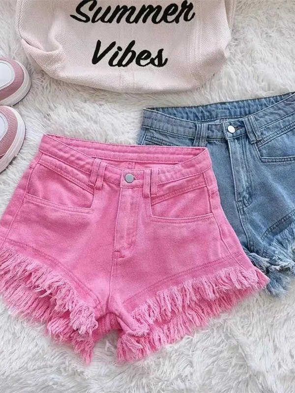 Casual Korean Style Frayed Hem - Shorts Denim Frayed ulasan dan harga