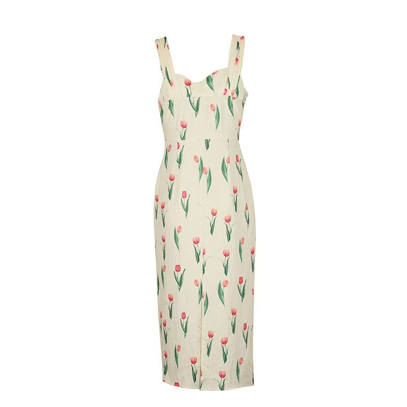 Fashionable Floral Print Crop  - Midi Skirt Floral ulasan dan harga