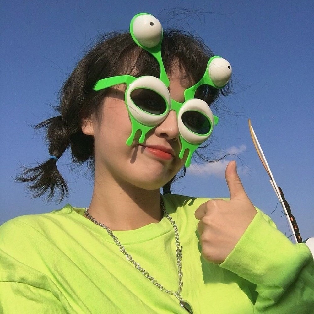 New Funny Funny Sunglasses INS - Sunglasses Cat Eye ulasan dan harga