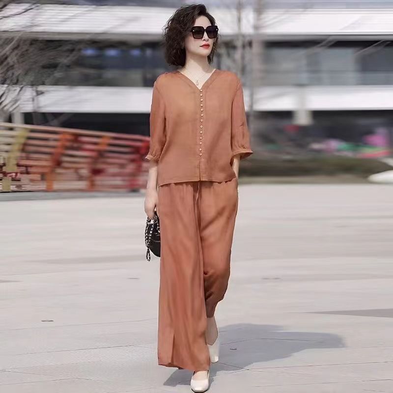 Cotton and Linen Women's Set 2 - Linen Pant Wide ulasan dan harga
