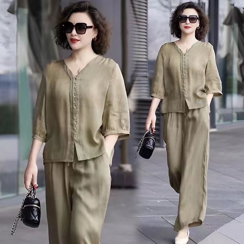 Cotton and Linen Women's Set 2 - Linen Pant Wide ulasan dan harga