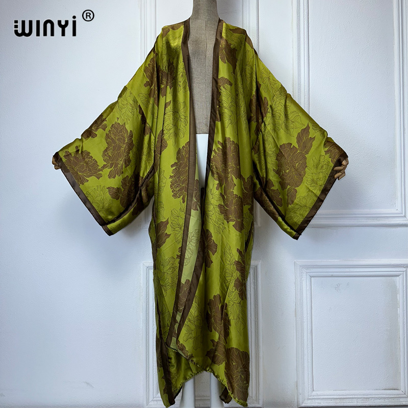 WINYI Africa boho print Kimono - Cover Up Kaftan ulasan dan harga