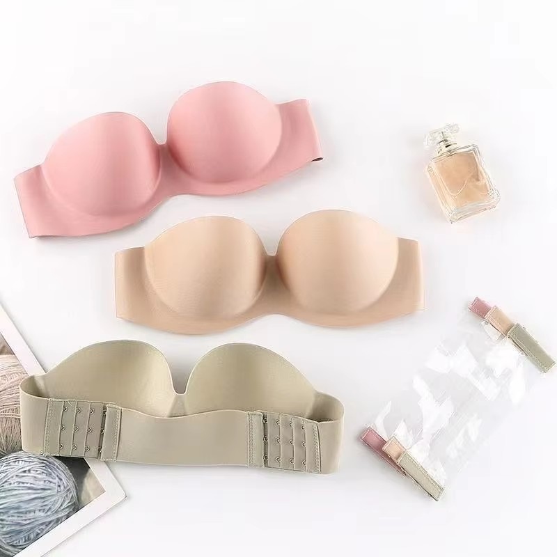 Women's Sexy Strapless Push-Up - Bralette Triangle Set ulasan dan harga