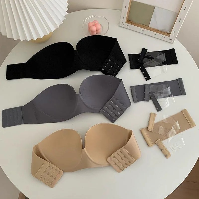 Women's Sexy Strapless Push-Up - Bralette Triangle Set ulasan dan harga