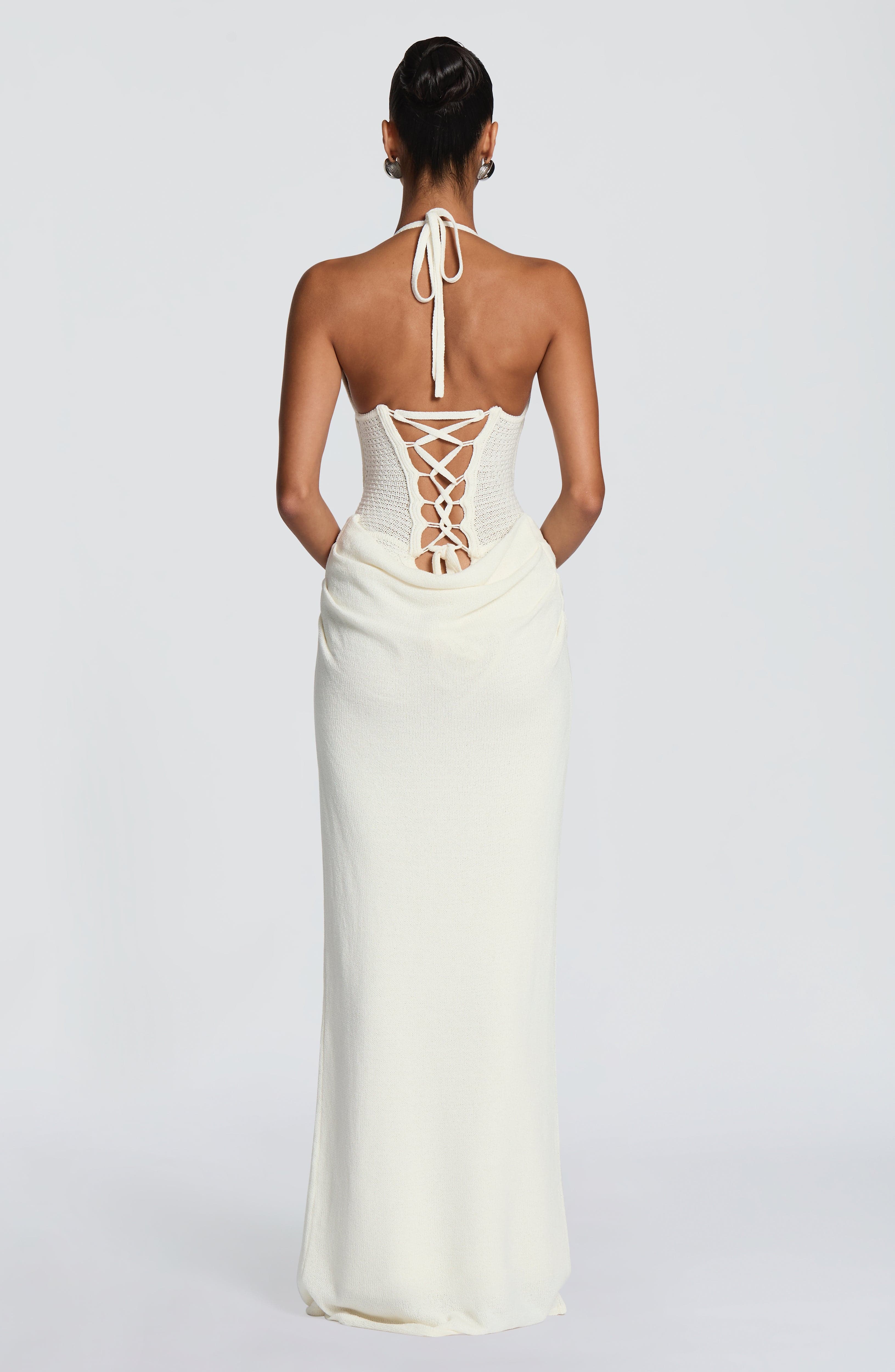 Boho Halter Knit Maxi Dress Ho - Maxi Dress Halter ulasan dan harga
