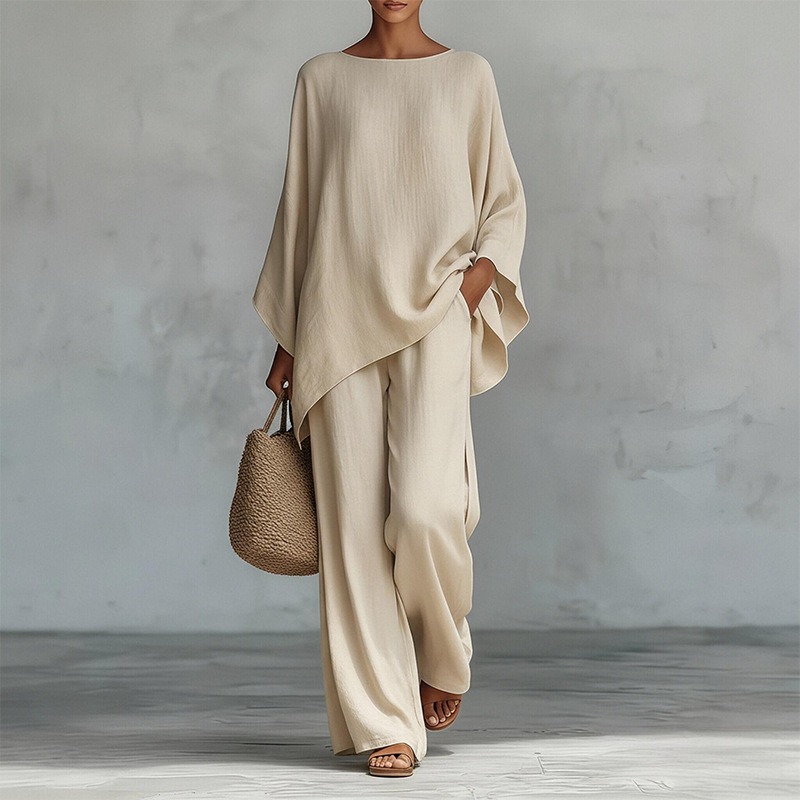 Spring New Fashion Linen Loose - Linen Pant Wide ulasan dan harga