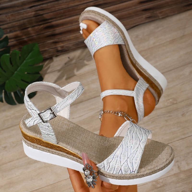Wedge Sandals for Women White  - Wedge Espadrille Women ulasan dan harga